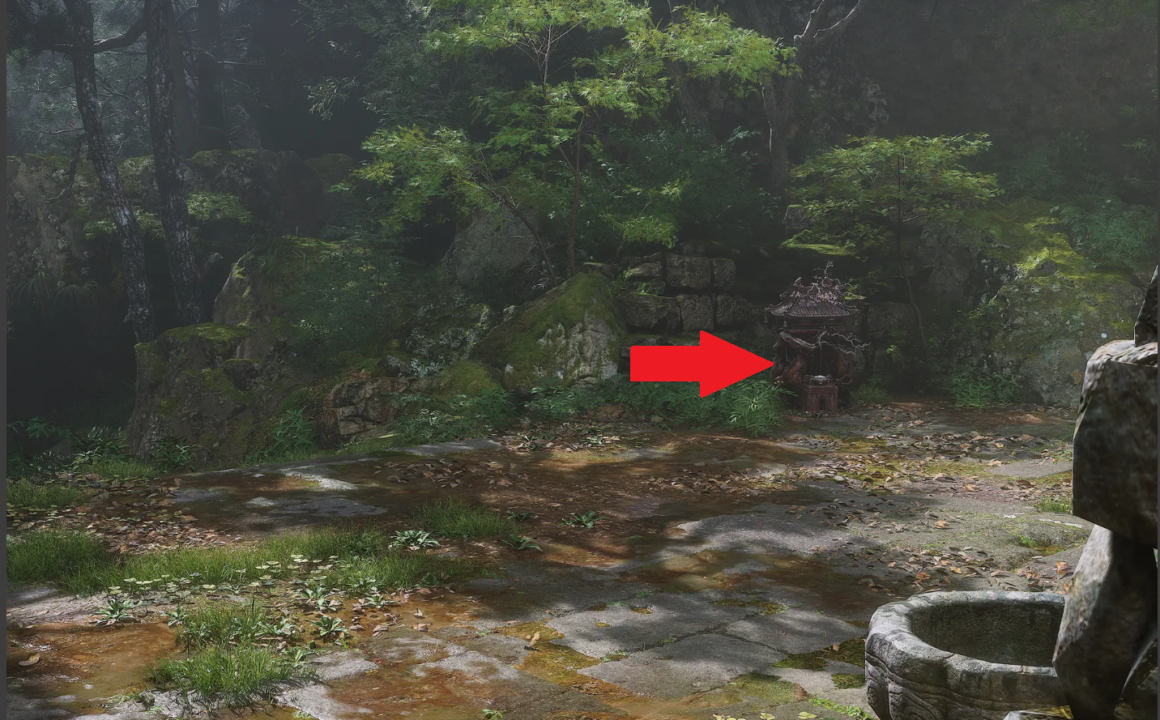 Image showing the fifth Keeper's Shrine Location in Chapter 1 of Black Myth Wukong.