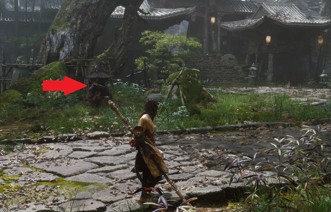 Image showing the fourth Keeper's Shrine Location in Chapter 1 of Black Myth Wukong.