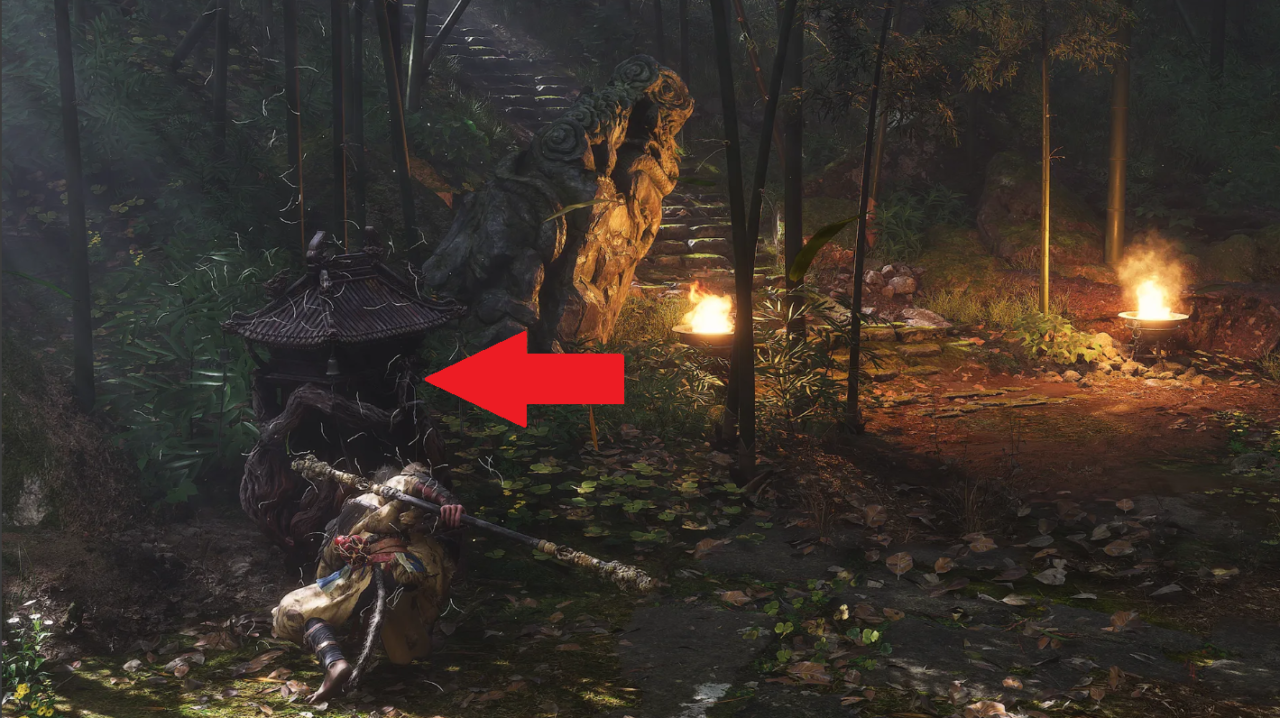 Image showing the 6th Keeper's Shrine Location in Chapter 1 of Black Myth Wukong.