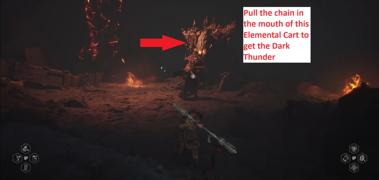 The Dark Thunder spell location in Black Myth Wukong.