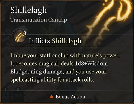 Shillelagh best centrip in BG3.