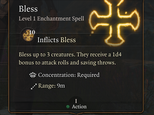 Bless Buff to stop missing in Baldur's Gate 3
