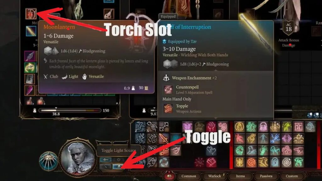 How To Equip Torch On PC And MacOS In Baldur's Gate 3