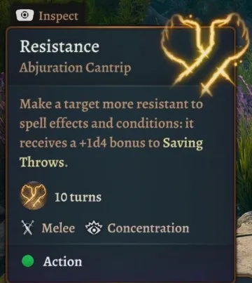 Baldurs Gate 3 Resistance Cantrip Spell and Effect Guide.webp