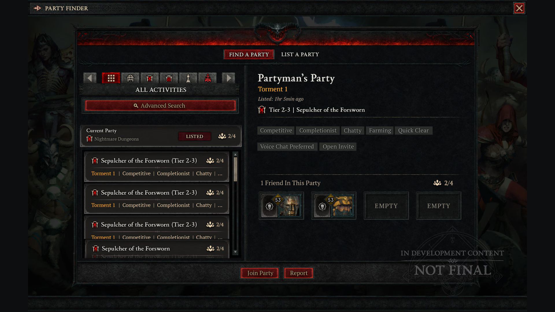 Diablo 4 Party Finder