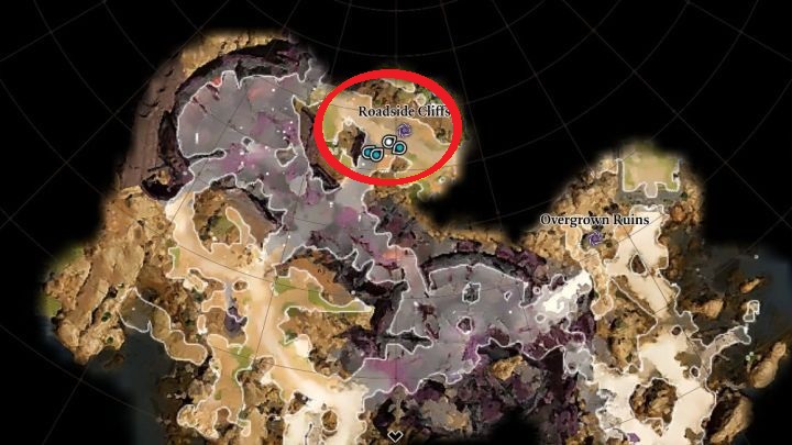 Gale location on the map of Baldur's Gate 3.