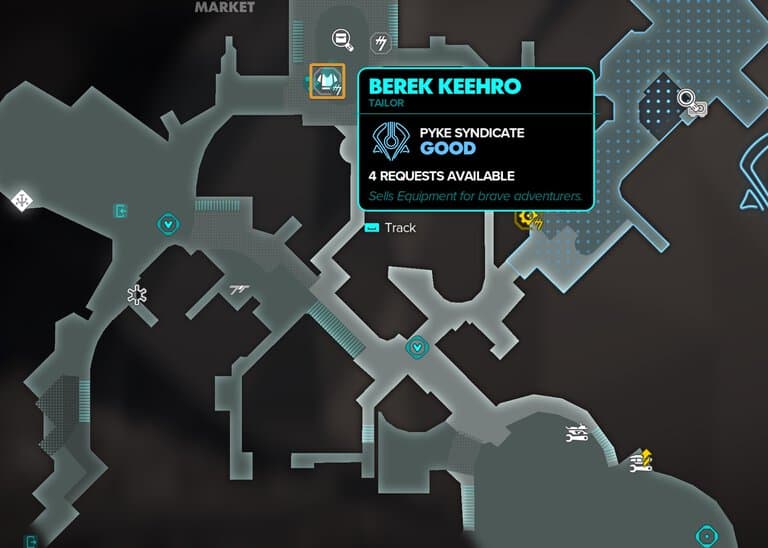 Berek Keehro Tailor Map