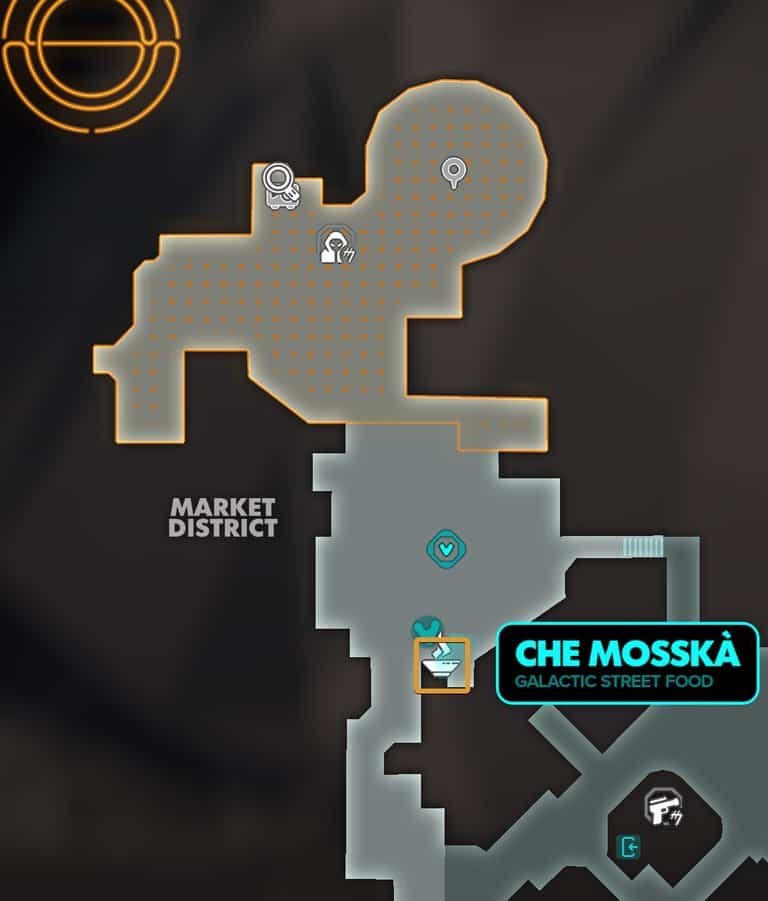 Che Mosska food vendor in Mirogana Map - how to make Nix Happy