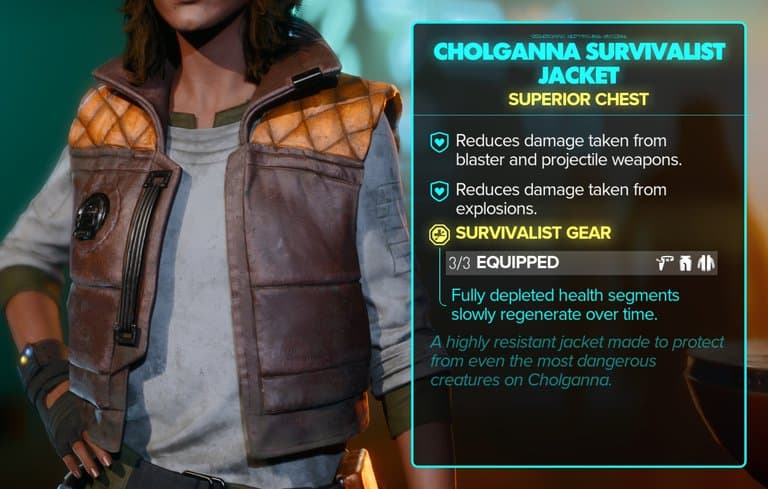 cholganna survivalist jacket stats