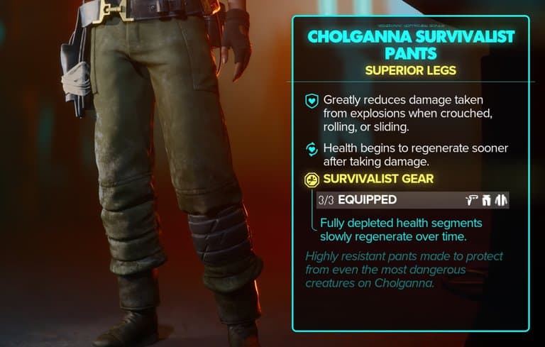 cholganna survivalist pants stats