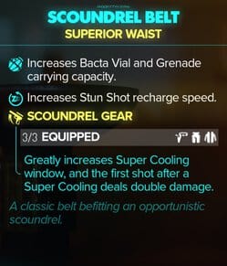 Scoundrel Belt Stats