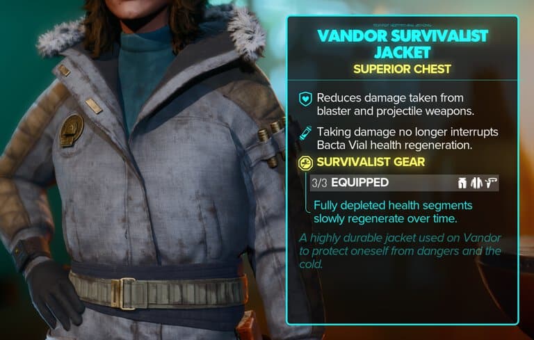 vandor survivalist jacket stats