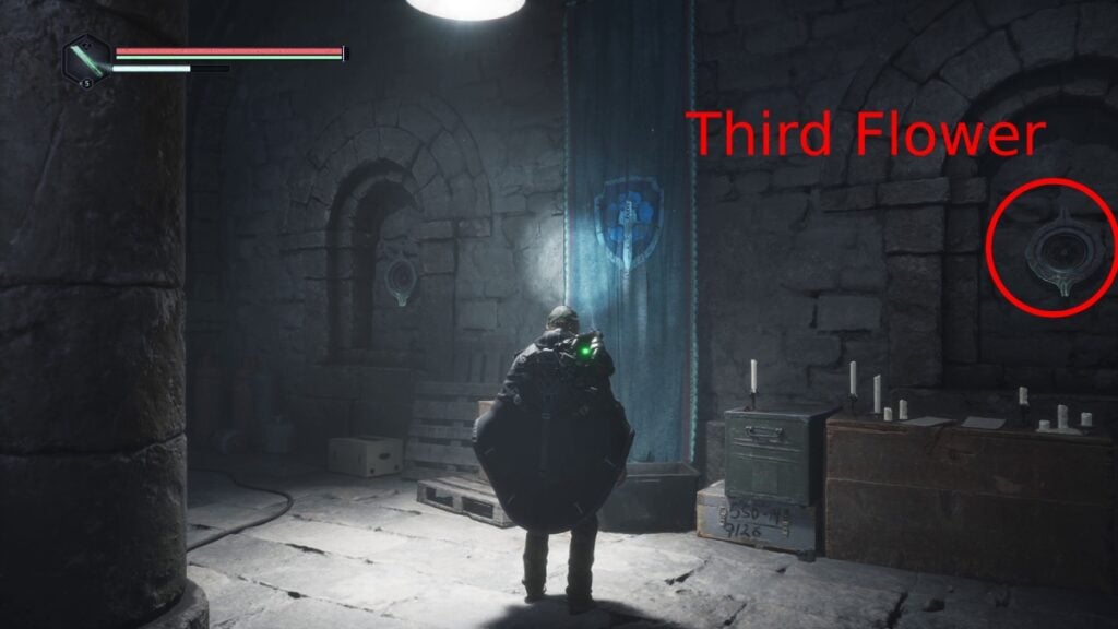 «Взлом Гнезда Наблюдателя: как без головной боли решить обязательную головоломку Hell Is Us» 8 Место для третьего керамического цветка