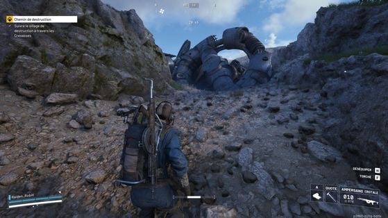 Путь разрушения в Arc Raiders: точные места для фото и осмотра 7 Место взаимодействия у ноги машины