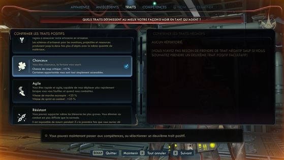 Создание персонажа в The Outer Worlds 2: гайд по билдам и выбору навыков 6 Выбор отрицательной черты из списка в The Outer Worlds 2