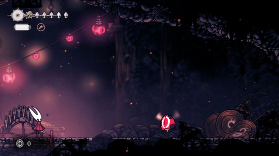 Процесс игры в дротики в Silksong
