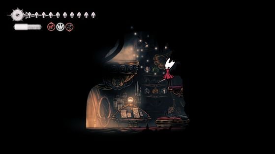 Сопряжённое сердце в Hollow Knight Silksong: получение и применение 12 Крупный план Сопряжённого сердца на полке в убежище Хорнет