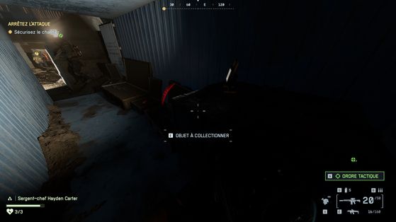 Где найти все коллекционные предметы в главе "Бессонница" (Insomnie) Battlefield 6 8 Крупный план локации третьего жетона в бело-оранжевом контейнере