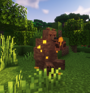 Медведь гризли из Alex's Mobs ест соты